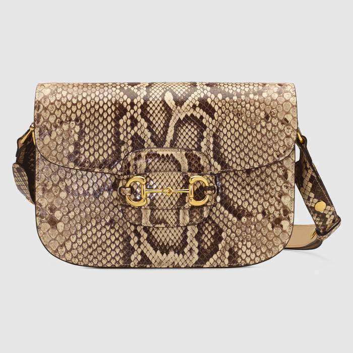 유럽직배송 구찌 GUCCI Gucci - Gucci 1955 Horsebit python small shoulder bag 602204EZ60G9528