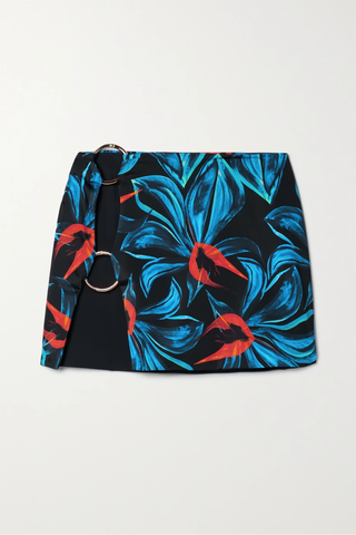 유럽직배송 루이자발루 LOUISA BALLOU Embelished floral-print recycled stretch-jersey mini skirt 43769801098566149
