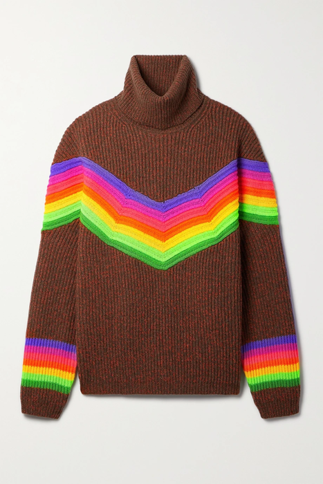 유럽직배송 크리스토퍼 존 로저스 스웨터 CHRISTOPHER JOHN ROGERS Oversized striped ribbed wool-blend turtleneck sweater 22250442025652319