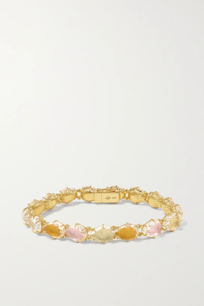 유럽직배송 LARKSPUR &amp; HAWK Caterina 18-karat gold-dipped quartz bracelet 1647597280567907