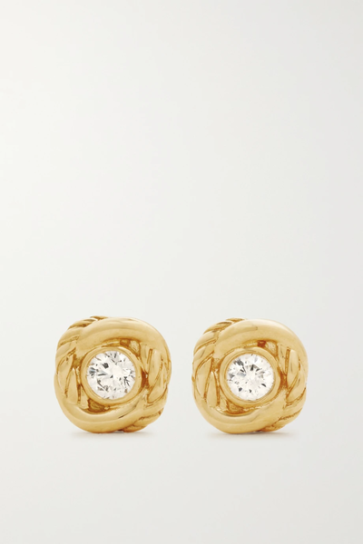 유럽직배송 데이비드율만 귀걸이 DAVID YURMAN Infinity 18-karat gold diamond earrings 1647597285002980