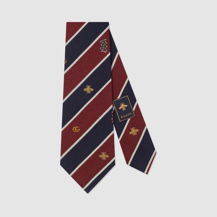 유럽직배송 구찌 GUCCI Symbols motif silk tie 5450774E0026168