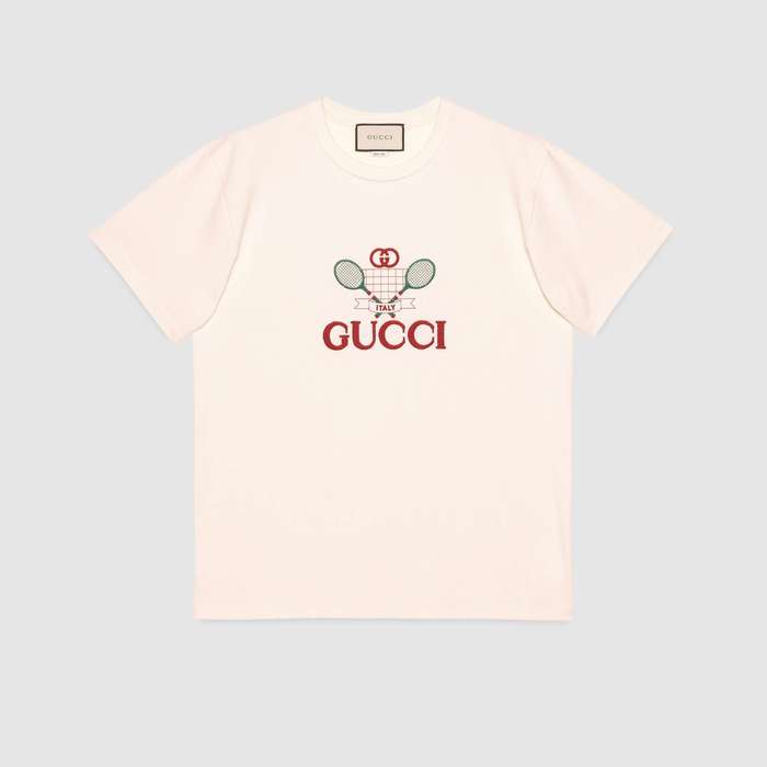 유럽직배송 구찌 GUCCI Oversize T-shirt with Gucci Tennis 548334XJBLE7136