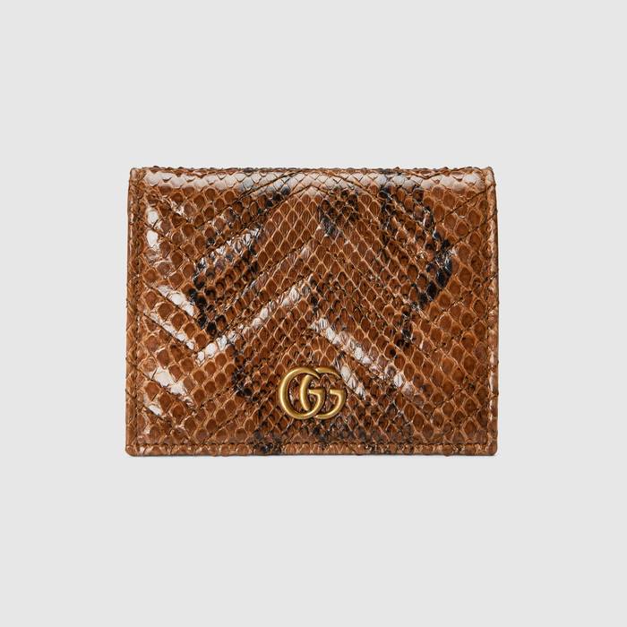 유럽직배송 구찌 GUCCI Gucci GG Marmont python card case wallet 466492LU3KT2535