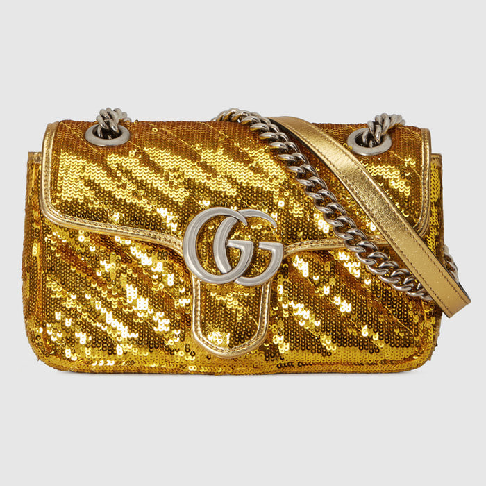 유럽직배송 구찌 GUCCI Gucci GG Marmont mini sequin shoulder bag 4467449SYXP7475
