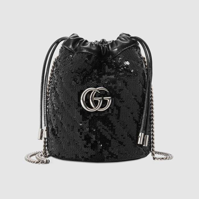 유럽직배송 구찌 GUCCI Gucci GG Marmont mini sequin bucket bag 5751639SYZP1000