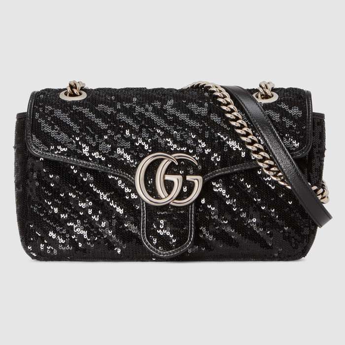 유럽직배송 구찌 GUCCI Gucci GG Marmont small sequin shoulder bag 4434979SYWP1000