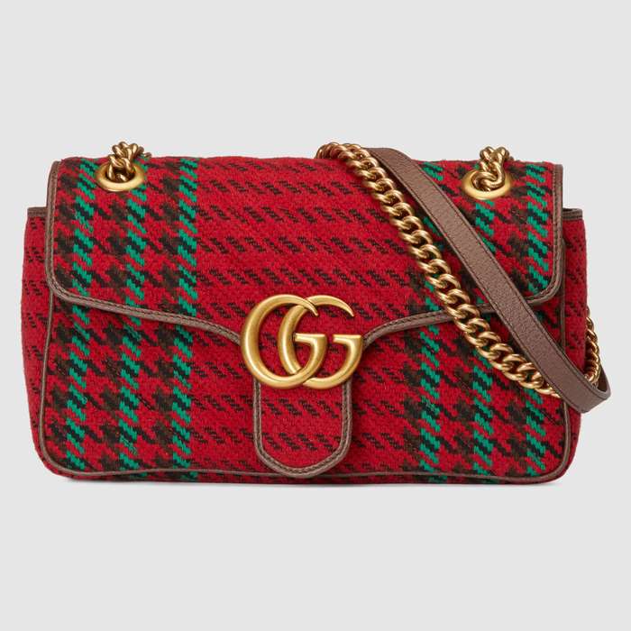 유럽직배송 구찌 GUCCI Gucci GG Marmont small Houndstooth shoulder bag 4434972LNBT8255