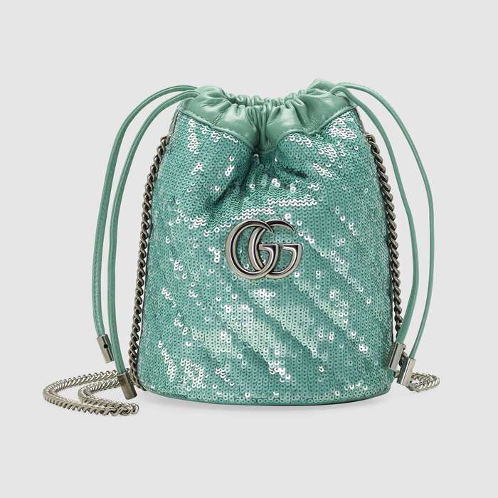 유럽직배송 구찌 GUCCI Gucci GG Marmont mini sequin bucket bag 5751639SYZP3367