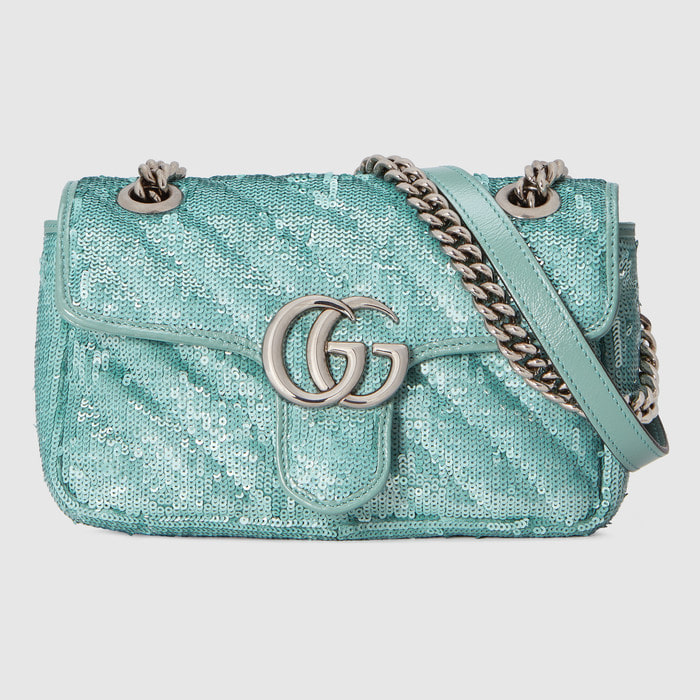 유럽직배송 구찌 GUCCI Gucci GG Marmont mini sequin shoulder bag 4467449SYWP3367