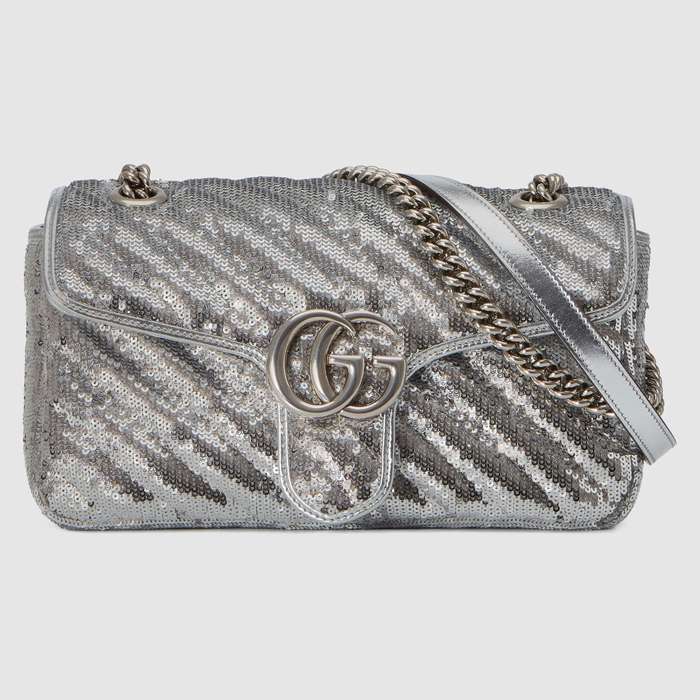 유럽직배송 구찌 GUCCI Gucci GG Marmont small sequin shoulder bag 4434979SYXP1297