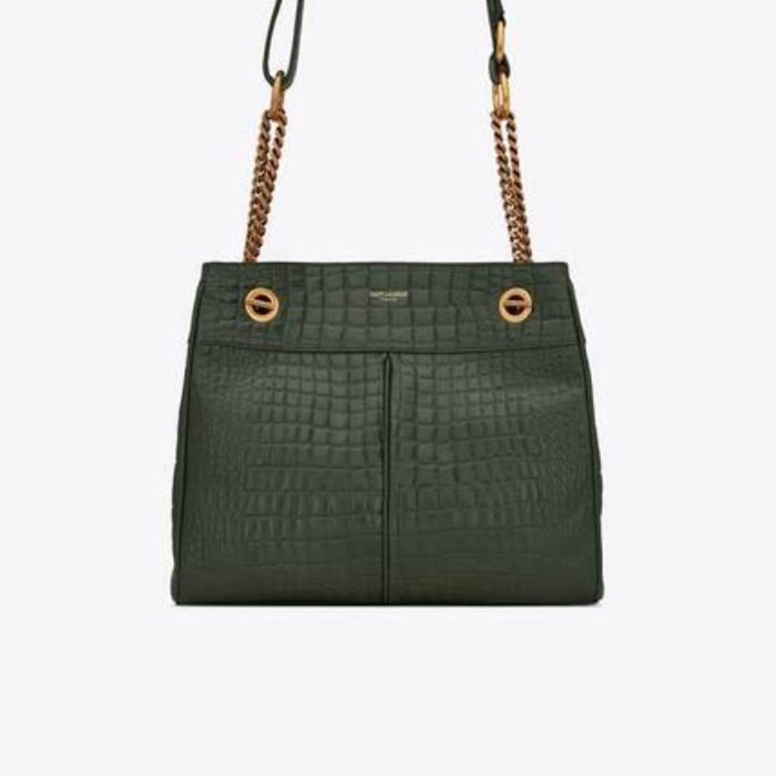 유럽직배송 입생로랑 SAINT LAURENT claude shopping bag in crocodile-embossed leather 64028116J0W3144