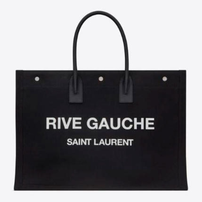 유럽직배송 입생로랑 리브고쉬 토트백 SAINT LAURENT rive gauche tote bag in linen and leather 49929096N9E1070
