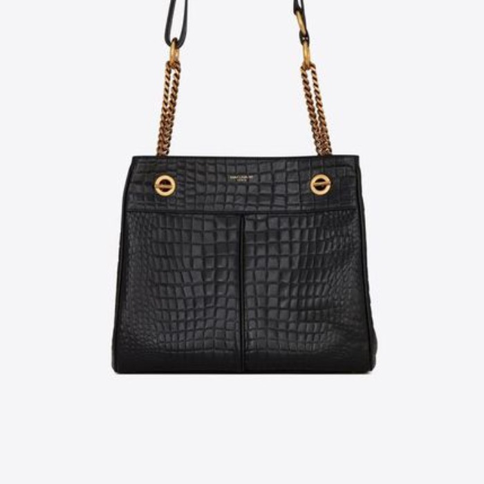유럽직배송 입생로랑 SAINT LAURENT claude shopping bag in crocodile-embossed leather 64028116J0W1000