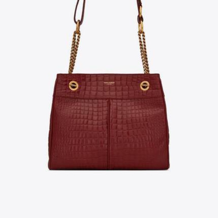 유럽직배송 입생로랑 SAINT LAURENT claude shopping bag in crocodile-embossed leather 64028116J0W6008
