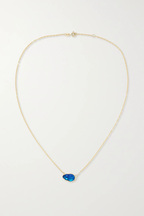 유럽직배송 리토 목걸이 LITO Small Sienna 14-karat gold, chalcedony and diamond necklace 11452292647097387