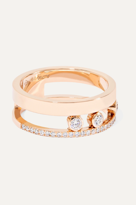 유럽직배송 메시카 반지 MESSIKA Move Romane 18-karat rose gold diamond ring 665933302387318