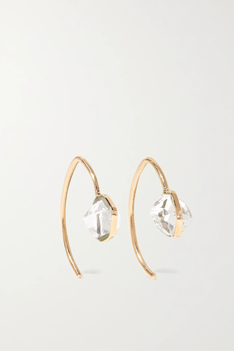 유럽직배송 멜리사조이매닝 귀걸이 MELISSA JOY MANNING Mini Wishbone 14-karat gold Herkimer diamond earrings 1890828707375447