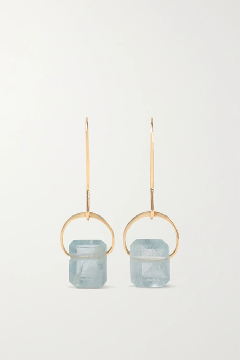 유럽직배송 멜리사조이매닝 귀걸이 MELISSA JOY MANNING 14-karat recycled gold aquamarine earrings 27086482323694145