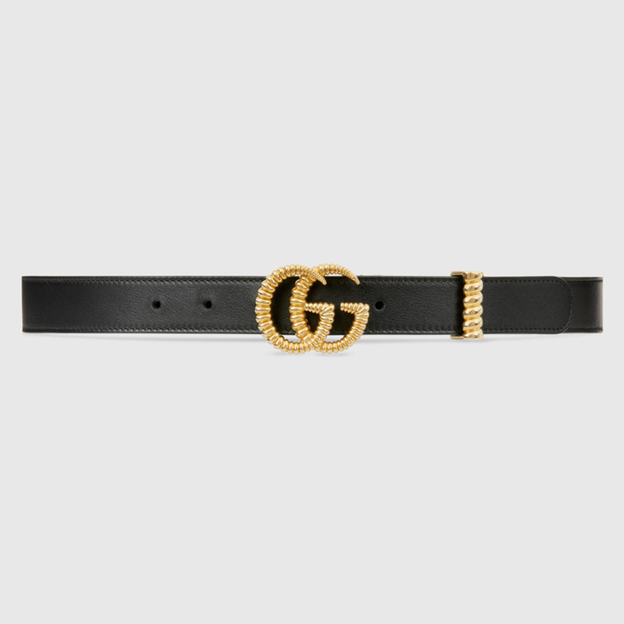 유럽직배송 구찌 GUCCI Gucci Leather belt with torchon Double G buckle 524103AP00G1000