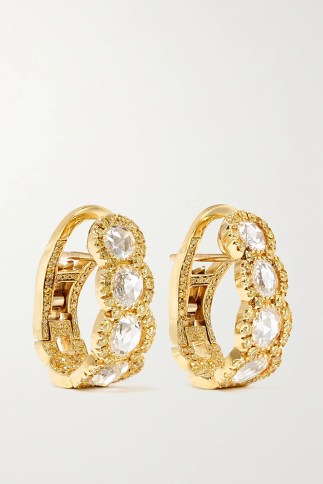 유럽직배송 데이비드 모리스 귀걸이 DAVID MORRIS 18-karat gold diamond earrings 29419655931484220