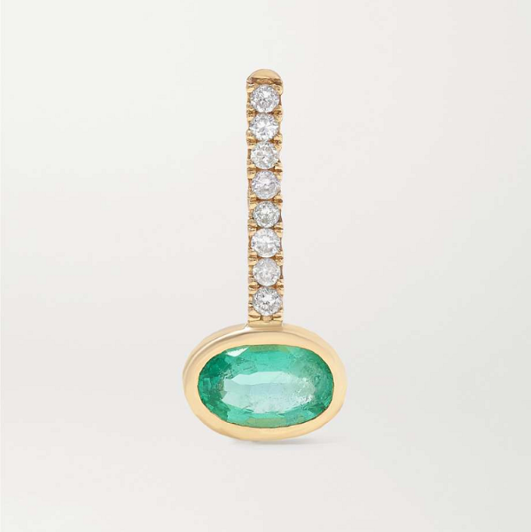 유럽직배송 리토 귀걸이 LITO 14-karat gold, emerald and diamond earring 665933302652938