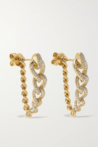 유럽직배송 SHAY Convertible 18-karat gold diamond earrings 25185454457190657