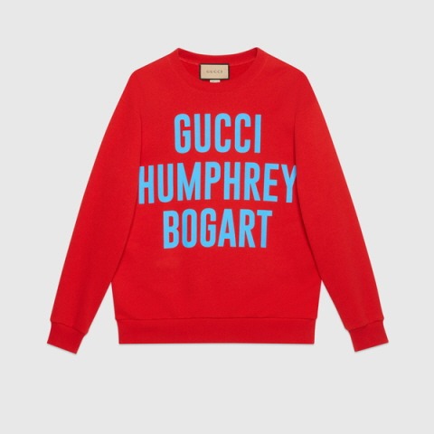 유럽직배송 구찌 스웻셔츠 GUCCI &#039;Gucci Humphrey Bogart&#039; print sweatshirt 623245XJEN86269