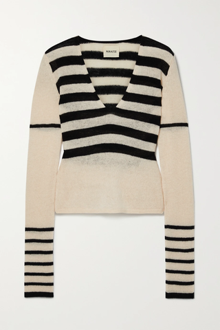 유럽직배송 카이트 스웨터 KHAITE Ivy striped cashmere sweater 33258524072798877