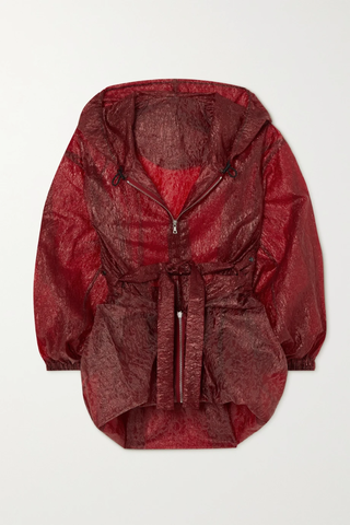 유럽직배송 드리스반노튼 자켓 DRIES VAN NOTEN Belted hooded metallic crinkled-shell jacket 34344356236761627