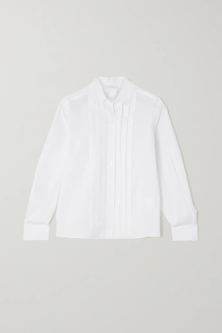 유럽직배송 씨바이 끌로에 셔츠 SEE BY CHLOÉ Pleated lace-trimmed organic cotton-poplin shirt 1647597280568801