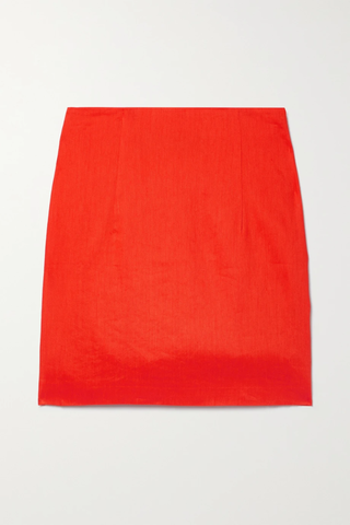 유럽직배송 가우지81 미니스커트 GAUGE81 Mani linen-blend mini skirt 36093695689006934