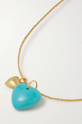 유럽직배송 피파스몰 목걸이 PIPPA SMALL 18-karat gold turquoise necklace 36093695688950456
