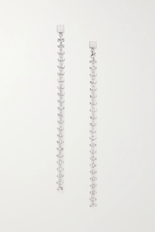 유럽직배송 지방시 귀걸이 GIVENCHY 4G silver-tone crystal earrings 38063312418219708