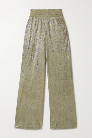 유럽직배송 앨리스앤올리비아 팬츠 ALICE + OLIVIA Janella sequined crinkled-crepe wide-leg pants 45666037505248049