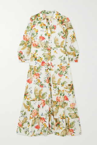 유럽직배송 에르뎀 원피스 ERDEM Patmos tiered floral-print cotton-poplin midi shirt dress 38063312418819311