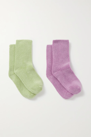 유럽직배송 베이스레인지 양말 BASERANGE Buckle set of two cotton-blend terry socks 43769801095778416