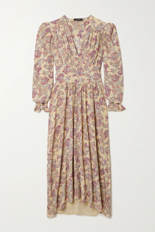 유럽직배송 이자벨마랑 원피스 ISABEL MARANT Moyrala pleated paisley-print silk-crepe dress 43769801094921938
