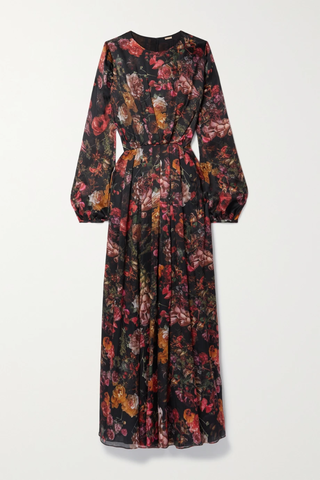 유럽직배송 아담립스 원피스 ADAM LIPPES Pleated floral-print silk-chiffon maxi dress 46376663162724385