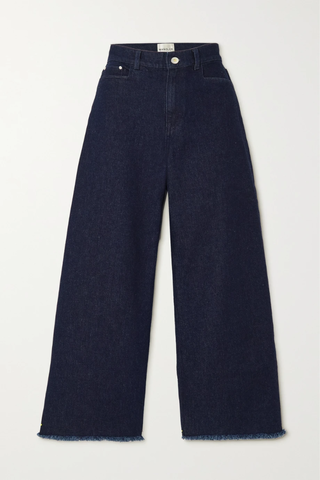 유럽직배송 반들러 WANDLER Lotus cropped frayed high-rise wide-leg jeans 1647597295874508