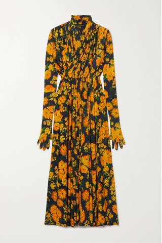 유럽직배송 발렌시아가 플레이수트 BALENCIAGA Draped layered floral-print satin-jersey playsuit 1647597291541050