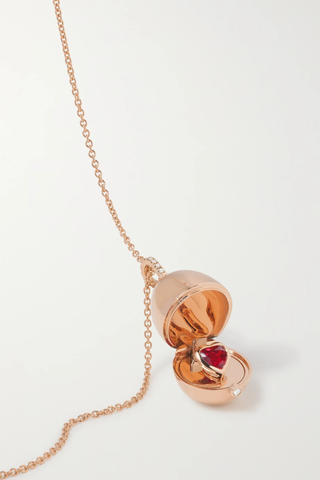 유럽직배송 파베르제 목걸이 FABERGÉ Essence 18-karat rose gold, ruby and diamond necklace 1647597283196962