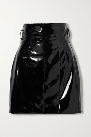 유럽직배송 필라소피디로렌조세라피니 미니스커트 PHILOSOPHY DI LORENZO SERAFINI Belted faux patent-leather mini skirt 46376663162821320